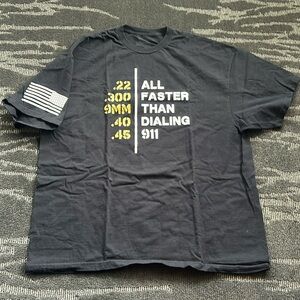 ***All Faster Than Dialing 911*** t-shirt size 2XL